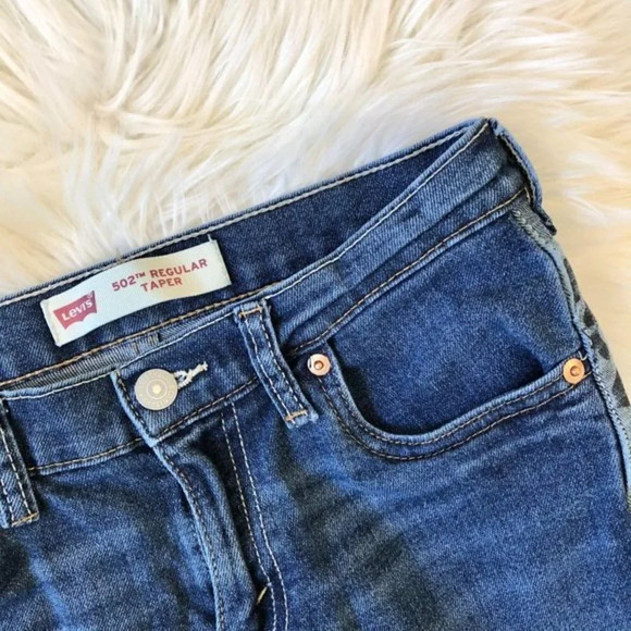 Levi's 502 Logo Inset Blue Jeans 27 x 27 14 - Picture 5 of 8